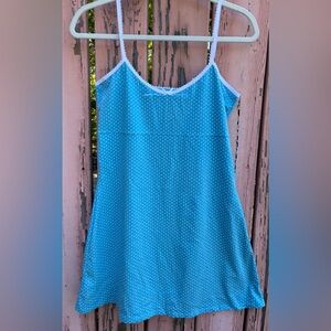 NWT PINK Victoria’s Secret blue polka dot dress chemise sz M